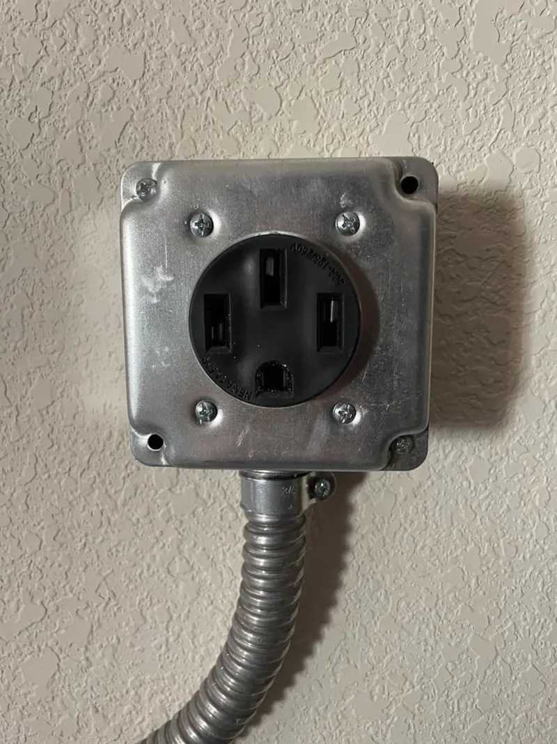 NEMA 14-50 outlet installed for Smart Home Electrical in Fresno